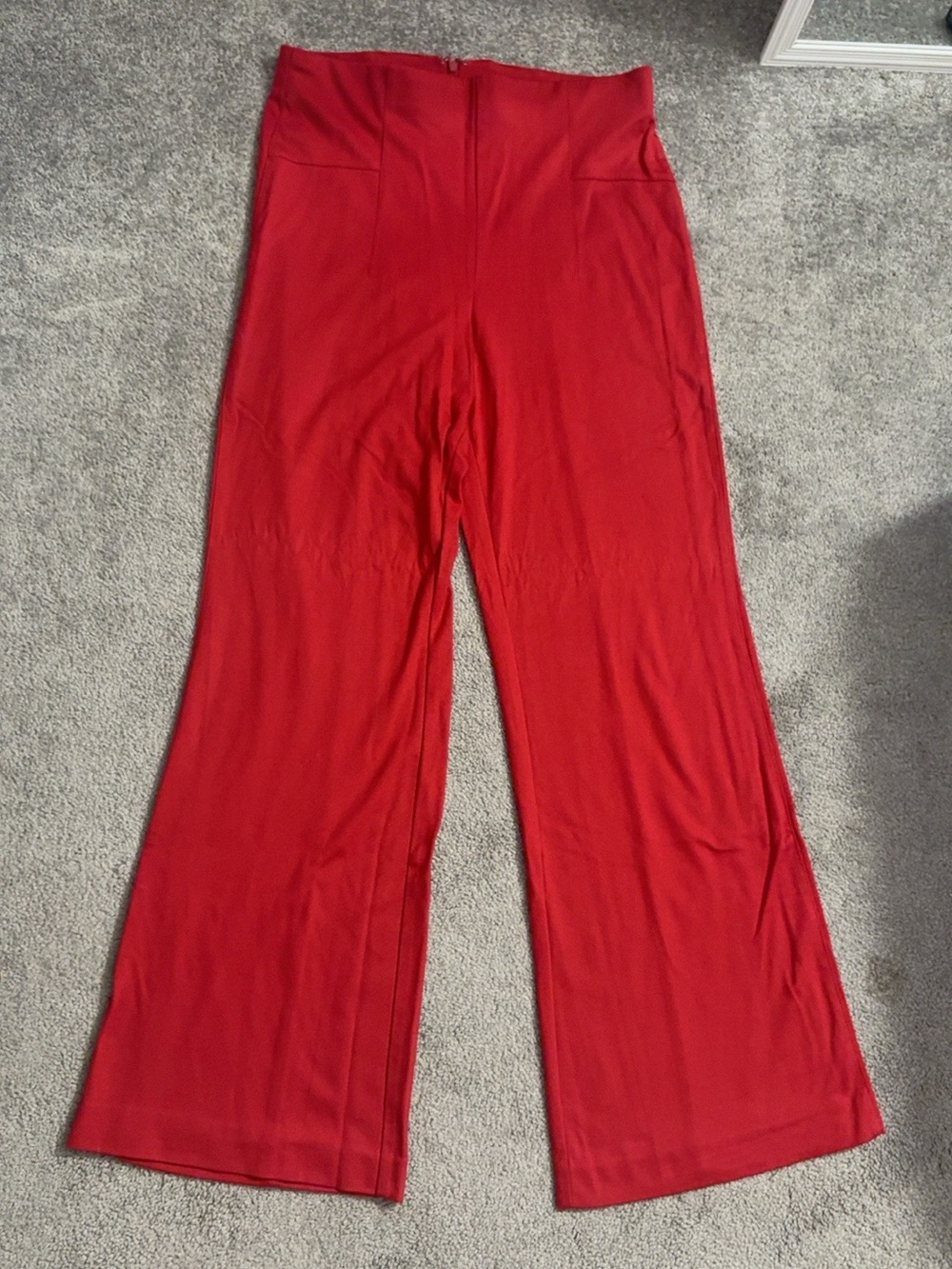 INC International Concepts Bright Red Wide-Leg High-Rise Pants